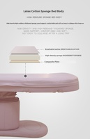 Lit de massage facial pliable électrique avec revêtement en cuir PU et cadre en métal, hauteur réglable, confortable pour les salons de beauté