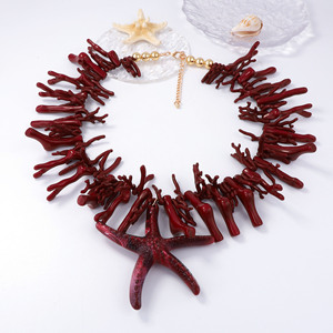 Kaimei 2025 Gioielli alla Moda, <span class=keywords><strong>Collana</strong></span> Grande Unica in Plastica con <span class=keywords><strong>Corallo</strong></span> Boho Oceano in 7 Colori, <span class=keywords><strong>Collana</strong></span> Girocollo Punk Rossa con Stella Marina e <span class=keywords><strong>Corallo</strong></span> - Product Image 2