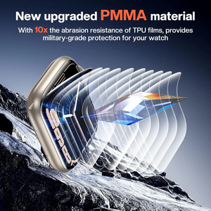 ฟิล์มติดง่ายสำหรับ <span class=keywords><strong>Apple</strong></span> <span class=keywords><strong>Watch</strong></span> <span class=keywords><strong>ultra</strong></span> 3 2 1 49มม. ฟิล์มกันรอยหน้าจอ PMMA ยืดหยุ่นได้สำหรับ iWatch ซีรีส์ S11 S10 42มม. 46มม. - Product Image 4