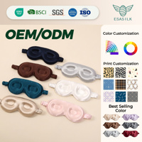 Masque de sommeil en soie de mûrier 3D respirant 19 Momme avec bande élastique pour bloquer la lumière - Vente en gros usine