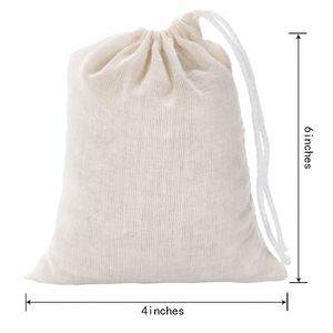 Hot Sale Reusable Organic Cotton Canvas Drawstring Gift Bags Jewelry <b>Storage</b> Pouch Packaging Custom Logo Printed - Product Image 2