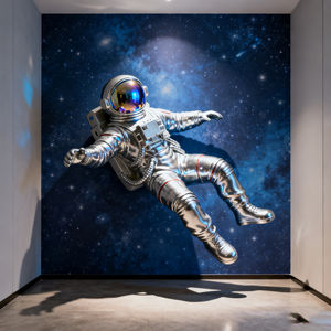 W075 Sculpture murale personnalisable « Le Penseur » Art déco moderne, décoration suspendue pour anniversaires, pour la maison et les espaces commerciaux - Product Image 2