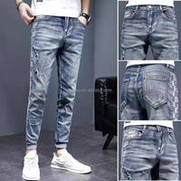Pakaian Surplus Bermerek Label Ternama Jeans Denim Skinny Straight Pria Remaja Harga Super Murah Stok Berlebih Fujian Cina