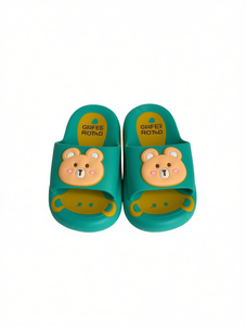 GIRFES ROTKO Pantofole a forma di orso Verdi in PVC Antiscivolo con Punta Aperta per Casa Taglia 24-35 Tutte le Stagioni - Product Image 1