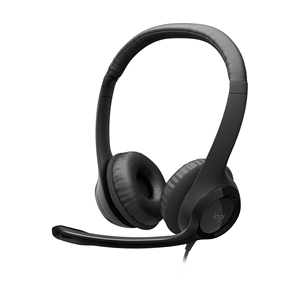 <span class=keywords><strong>Casque</strong></span> filaire USB Logitech H390 avec micro anti-<span class=keywords><strong>bruit</strong></span>, haut-parleurs de 30 mm et commandes intégrées pour PC, Mac, bureau et télétravail - Product Image 1