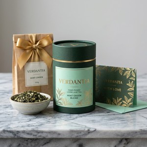 Caja Cilíndrica Rígida de Cartón de Lujo para Regalo, para Empaque de Té Premium, Té Pu-erh Comprimido, Personalizable - Product Image 1