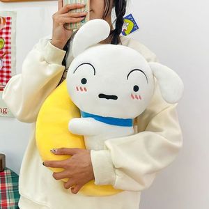 Nuovo Peluche Crayon Shin Chan e Cagnolino Bianco con Design Stella e Luna, Imbottito in Cotone PP, Bambola Antistress - Product Image 4