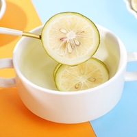 Zwavelvrije gedroogde limoenplakjes, laag temperatuur gedroogde groene limoenwielen, zonder suiker, voor fruitthee, cocktailgarnituur, groothandel