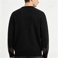 Pull en tricot à col rond à manches longues pour homme, jacquard, OEM ODM, personnalisable, vêtements d'hiver pour homme