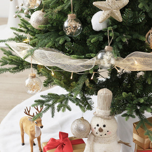 2025 nouveau desgin décorations de noël ensemble arbre en PVC avec étoile/<span class=keywords><strong>flocon</strong></span>/boules/clinquant/arbre jupe ornements - Product Image 4