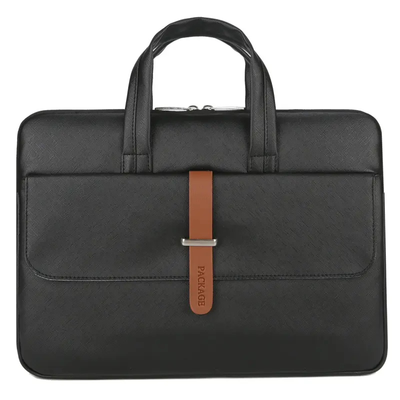 Unisex evrak çantası arabası ile yuvası omuz çantası dizüstü evrak çantası 2022 moda su geçirmez Pu deri kadınlar için 36*26*3cm