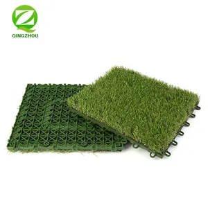 Qingzhou Groene Kunstgras Eenvoudige Installatie Tapijt Hoge Kwaliteit 30Cm Kunstgras Decking Tegel Voor Tuin