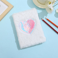Carnet A5 Prêt à la Vente, Imprimé Cœur Créatif en Peluche, Impression Numérique, Journal Féminin Tendance, Reliure Cousue en Tissu