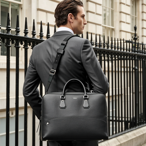 Manufacturer Waterproof Large Travel Messenger Bags Custom Lawyer Leather <strong>Briefcase</strong> Business Attache Case for Men - Product Image 3