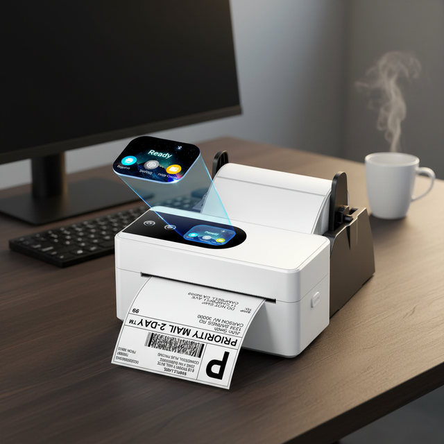 PM64D Thermal Shipping Label Printer, Shipping Label Printer 4x6  Thermal, Wireless Thermal Printer for Office Use