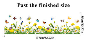 Flores y hierba Etiqueta de la pared Corrector y evitar la pared fea línea de esquina Calcomanías Sala de estar Papel tapiz decorativo - Product Image 6