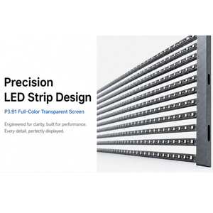 หน้าจอ LED โปร่งใส AIRT3.9-7.8-2000cd สำหรับเช่าในอาคาร P3.91  แผงวิดีโอวอลล์ดิจิทัลสีเต็มรูปแบบสำหรับใช้งานภายในอาคาร จอแสดงผล LED บนกระจก - Product Image 6
