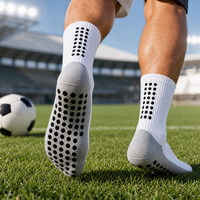 Chaussettes de sport antidérapantes à logo personnalisé, respirantes, avec semelle rembourrée, compression, tricot haute densité