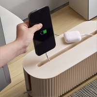 MONR Boîtes de rangement et de dissimulation de câbles de bureau en plastique PP, modernes, portables, durables, grande capacité, avec couvercles, pour la gestion des câbles
