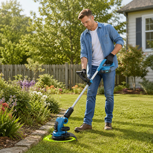 Désherbeur électrique sans fil, coupe-bordures, outil de jardinage, désherbeur à <span class=keywords><strong>batterie</strong></span>, coupe-herbe léger, <span class=keywords><strong>débroussailleuse</strong></span> à alimentation automatique de fil, coupe-herbe - Product Image 4