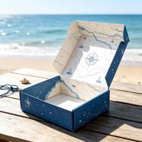 Boîte en carton ondulé personnalisée avec logo, écologique, vernissage, gaufrage, paillettes, pour expédition aérienne, cadeau, emballage multicolore, petite taille