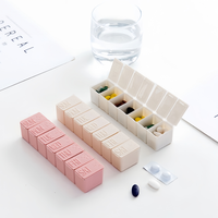Boîte à pilules PP portable pour 7 jours, étanche, pour voyage, organisateur quotidien de médicaments et de vitamines, vente en gros