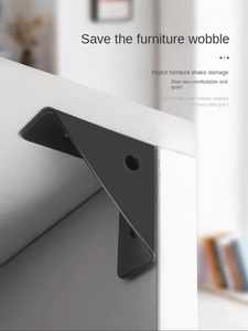 Petit support d'angle triangulaire en métal noir et blanc pour étagère, idéal pour cuisine, salle à manger, <span class=keywords><strong>bureau</strong></span> en bois, bord de lit et armoire - Product Image 5