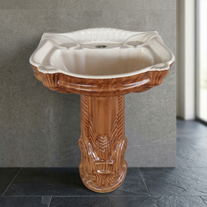 Ensemble de meuble-vasque sur pied de luxe, design moderne, artistique, lumineux, bicolore, pour salon, salle à manger et salle de séjour - Product Image 5
