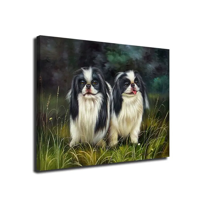 Original Art Handmade Oil Painting of Custom Dog Pictures Museum Quality Artwork on Canvas for Home Decor