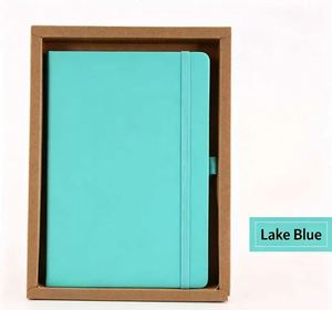 Set de Regalo de Cuaderno Azul Lago con Cubierta Elástica para Personalización de Marca y Suministros de Oficina al por Mayor - Product Image 1