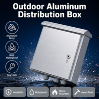 Boîte de distribution extérieure en aluminium Wanbo-550, étanche IP65, boîte électrique métallique avec serrure à clé, montage mural, OEM
