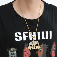 Pendentif Dollar ATM en gros, serti de zircone cubique, bijoux Hip Hop pour hommes