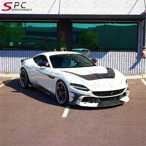 로마 윈드 스포일러 키트 자동차 부품 용 페라리 로마 MS 스타일 프리 렉 탄소 섬유 에어로킷 용 SPC 건식 탄소 섬유 바디 키트 - Product Image 3