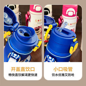 ขวดน้ำดิสนีย์มิกกี้ฉนวนกันความร้อน 500 มล. สแตนเลสพร้อมปลอกหุ้มสำหรับเด็กใช้ในโรงเรียน - Product Image 3