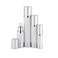 Flacon à pompe cosmétique, sans air, en plastique, doré ou argenté mat, élégante, de haute qualité, pour sérum, spray
