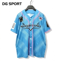Maillot de baseball unisexe en polyester à manches courtes, coupe ample, en maille sublimée, séchage rapide, personnalisable pour homme, tenue de sport, uniforme de match