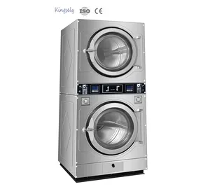 Schlussverkauf 20 kg gewerbliche Münzenautomat Wäsche industrielle automatisch betriebene Stapel-Wäsche- und Trocknungsmaschine