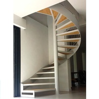 DAIYA chine escalier spirale avec balustrade personnalisée escalier noir semelle en bois