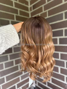 Высокоплотный Европейский Шелковый топ для волос, еврейский Топ, зажим для волос, Реалистичная кожа головы, коричневая основа, шелковая основа, парик для женщин - Product Image 5