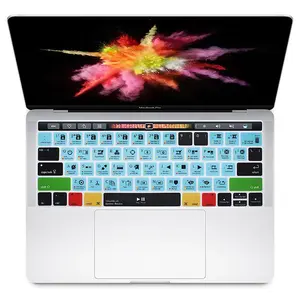 Soft silicone Shortcuts Silicone Keyboard Cover for macbook pro skin For macbook pro 13 touch bar