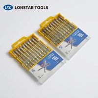 LXD Lot de 10 embouts de tournevis magnétiques à double tête en acier S2, personnalisables, pour perceuse électrique industrielle, outil de quincaillerie pour entrepreneur