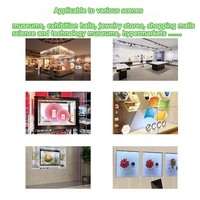 HXXK TOUCH Vitrine Interactive LCD Tactile Personnalisée à Hologramme 3D pour Intérieur Holobox avec Ventilateur 3D