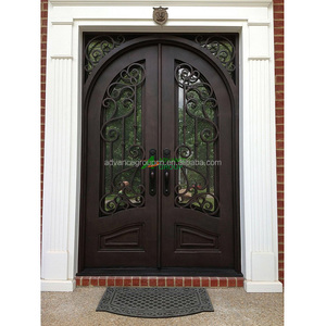 Nuevos Diseños/Modelos de Puertas de Hierro Forjado de Seguridad Residencial de Lujo <span class=keywords><strong>2023</strong></span>/Puertas Principales de Hierro Forjado - Product Image 3