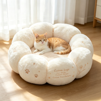 Cama Rectangular Moderna para Mascotas, Personalizada con Impresión, Base Antideslizante, Agradable al Tacto, Varios Colores, Diseño Simple