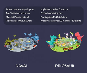 Gioco da Tavolo di <span class=keywords><strong>Battaglia</strong></span> in Offerta, Gioco Interattivo Genitore-Figlio, Gioco da Casinò per 2 Giocatori, Giocattoli Dinosauro per Bambini - Product Image 6