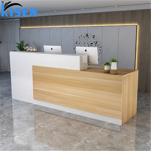 Kisen High Quality for Office Hospital Bar Hotel Living Room Workshop Salon Cashier Counter Big <b>Simple</b> Table Reception Counter - Product Image 2