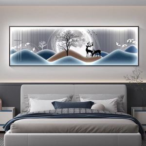 <span class=keywords><strong>Peinture</strong></span> murale luxueuse 120*40 avec éclairage, nouveaux produits, décoration <span class=keywords><strong>intérieure</strong></span> pour salon, objet d'art pour la <span class=keywords><strong>maison</strong></span> - Product Image 2