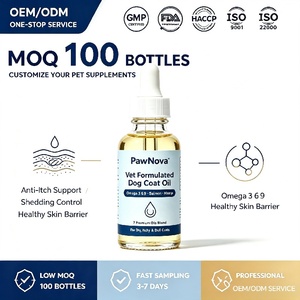 Huile de Soin pour Poils de Chien Marque Blanche – 7 Huiles Composées Oméga 3-6-9 Anti-Chute Apaisante pour Peaux Irritées – OEM ODM MOQ 100 Bouteilles - Product Image 1
