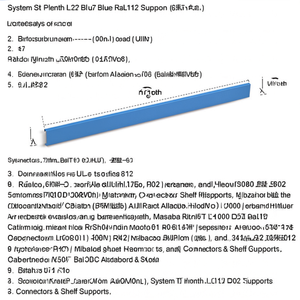 Fami System St Plinth L1000 D22 H67 Blue Ral5012 Connectors <b>Shelf</b> <b>Supports</b> - Product Image 2
