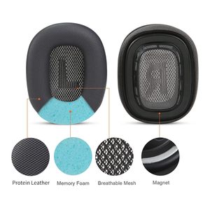 <span class=keywords><strong>Almohadillas</strong></span> de repuesto de cuero a prueba de sudor con imán y espuma viscoelástica para <span class=keywords><strong>AirPods</strong></span> <span class=keywords><strong>Max</strong></span> - Product Image 2